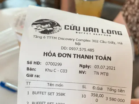 Hà Nội: Nghi vấn ngộ độc thực phẩm tại nhà hàng Cửu Vân Long